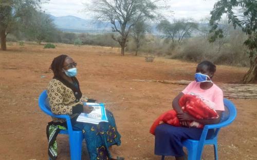 A mother learns about the health benefits of exclusive breastfeeding for the first 6 months of a baby's life.
