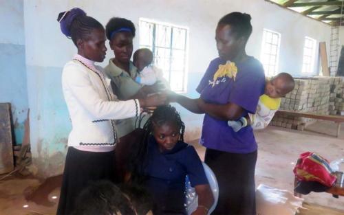 Survival mothers also learned about hairdressing. There are currently five mothers from St. Paul’s Wandeche Church operating a small hairdressing business out of their homes.